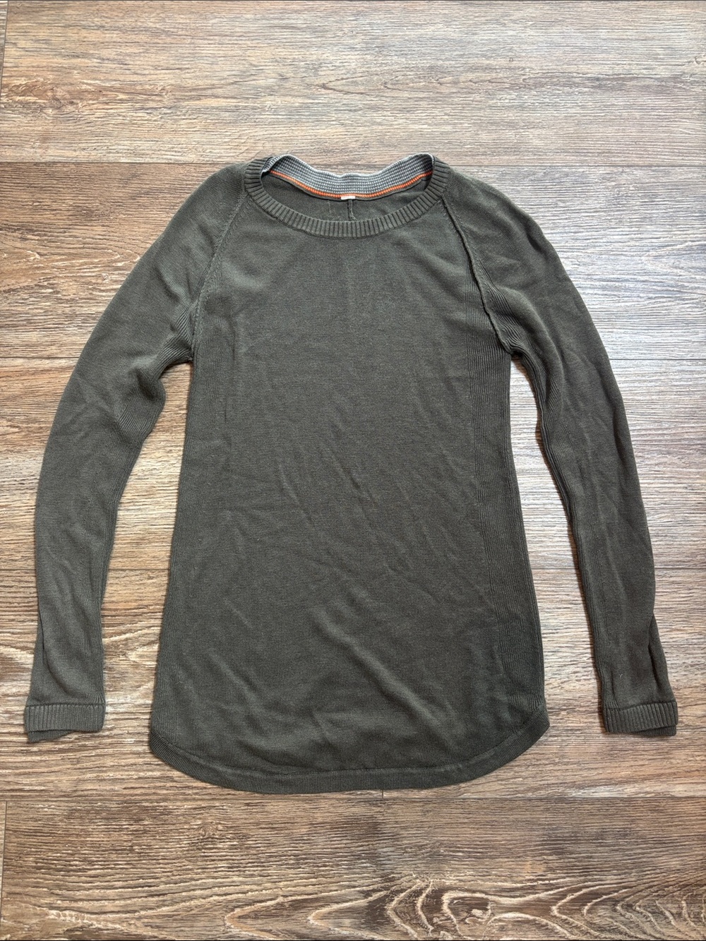 Lululemon Sunshine Coast Be Bold Cashmere Blend Fatigue Green Sweater Size Small